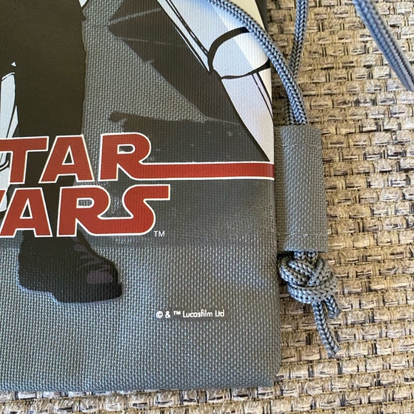 Disney Star Wars Drawstring Backpack School Sport Grey Gym Bag- GRAY - Picture 6 of 9
